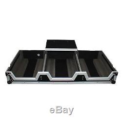 ProX DJ Coffin Case for 4 Channel Mixer and 2x CDJ withWheels & Laptop Shelf