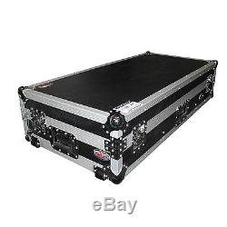 ProX DJ Coffin Case for 4 Channel Mixer and 2x CDJ withWheels & Laptop Shelf