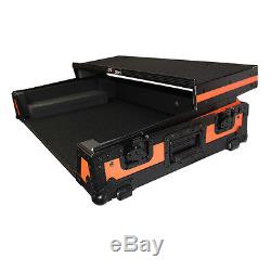 ProX Fitted Case for Pioneer DDJ-SZ DDJ-SZ2 DDJ-RZ Orange Black with Laptop Glide