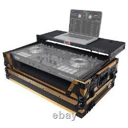 ProX Gold Black Laptop Flight Case fits Pioneer DDJ-1000SRT/FLX6/SX3 Controll
