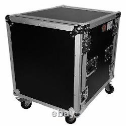 ProX T-12RSS 12U Space Amp Rack Mount ATA Flight Case 19 Inch Depth WithCasters