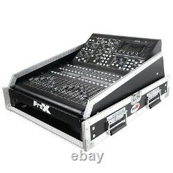 ProX T-2MRSS13ULT 13U Top Mixer/DJ 2U Rack Combo Flight Case WithLaptop Shelf