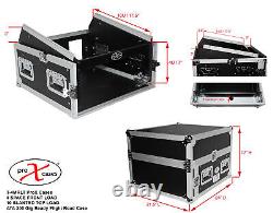 ProX T-4MRLT 4U Rack x 10U Top Mixer DJ Combo Flight Case withSliding Laptop Shelf