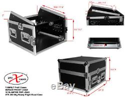 ProX T-6MRLT 6U Rack x 10U Top Mixer DJ Combo Flight Case w Sliding Laptop Shelf