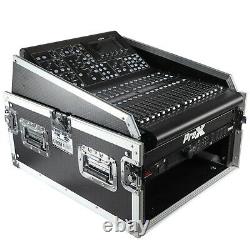 ProX T-6MRSS13ULT 13U Top Mixer/DJ 6U Rack Combo Flight Case WithLaptop Shelf