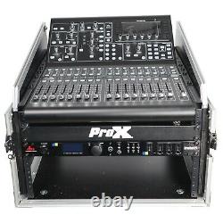 ProX T-6MRSS13ULT 13U Top Mixer/DJ 6U Rack Combo Flight Case WithLaptop Shelf