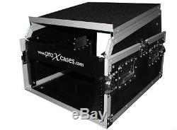 ProX T-6MRSS13ULT 6U Rack x 13U Top Mixer DJ Combo Flight Case with Laptop Shelf