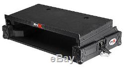 ProX X-MXTPRO3LTBL Black Travel Flight Case For Mixtrack Pro 3 with Laptop Shelf