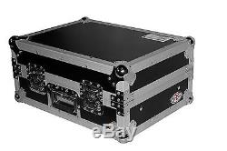 ProX XS-19MIX8U 8U Top Mount 19 Slanted Mixer Case And DMX Lighting DJ