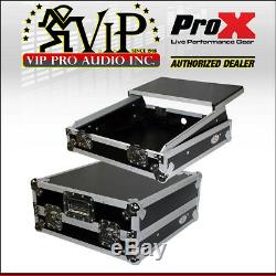 ProX XS-19MIXLT 10U Top 19 Slant Rack Mount DJ Case with Sliding Laptop Shelf