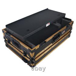 ProX XS-DDJREV7WLTFGLD Flight Case for Pioneer DDJ-REV7with Laptop Shelf Gold