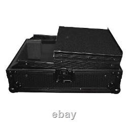ProX XS-M12LTBL DJ Flight Case For Large Format 12 Mixer With Laptop Shelf