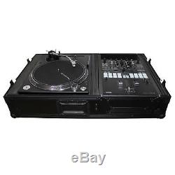 ProX XS-TMC1012WBL Flight Case with Wheels for Single Turntables+10/12 DJ Mixers