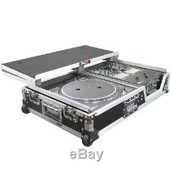 ProX XS-TMC1012WLT Single Turntable and Mixer Flight Case WithSliding Laptop Shelf