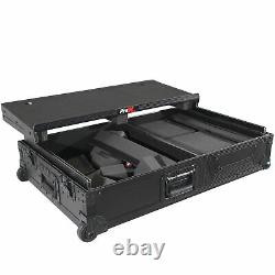 ProX XS-TMC1012WLTBL Single Turntable & Mixer Case WithLaptop Shelf & Wheels Black