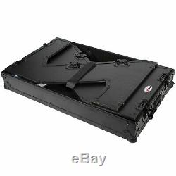 ProX XS-ZTABLEBL JR Portable Z-Style DJ Table Flight Case w Handles Wheels Black