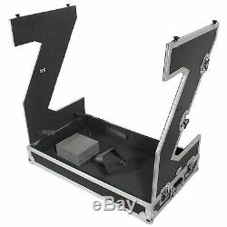 ProX XS-ZTABLEBL JR Portable Z-Style DJ Table Flight Case w Handles Wheels Silv