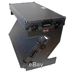 ProX XS-ZTABLEBL Portable Z-Style DJ Table Flight Case w handles & wheels, Black