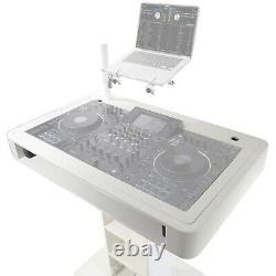 ProX XZF-DJCTW White Control Tower DJ Controller Booth Podium Stand & Hard Cases