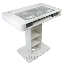 ProX XZF-DJCTW White Control Tower DJ Controller Booth Podium Stand & Hard Cases