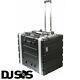 Pulse ABS-8UTR 19 7U Rack Flight Case Trolley with Wheels & Pull Out Handle