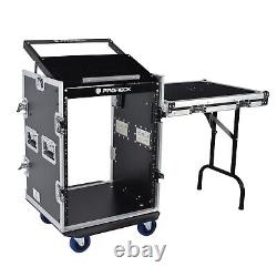 RK RECK 14U Rack Case With Slant Mixer Top, 20'' Depth, Plywood, Side table