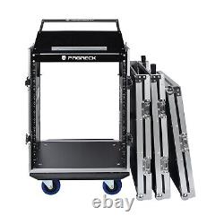 RK RECK 14U Rack Case With Slant Mixer Top, 20'' Depth, Plywood, Side table