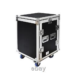 RK RECK 14U Rack Case With Slant Mixer Top, 20'' Depth, Plywood, Side table