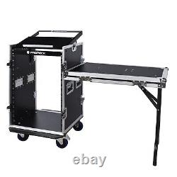 RK RECK 16U Rack Case With Slant Mixer Top, 20'' Depth, Plywood, Side table