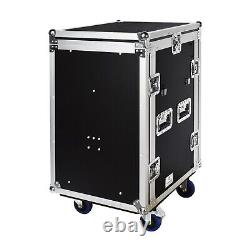 RK RECK 16U Rack Case With Slant Mixer Top, 20'' Depth, Plywood, Side table