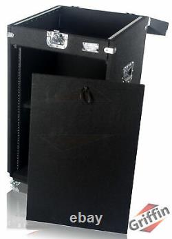 Rack Mount Cabinet Flight Case Studio Mixer DJ Booth Cart Stand AMP Stage Gear