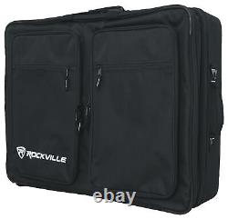 Rockville BP-MIX2621 Semi Rigid Padded Mixer Bag Fits Behringer X32 Compact