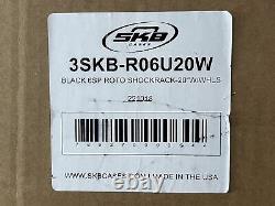 SKB 3SKB-R06U20W 6SP 20 Deep Shockmount Rack Case with Wheels Black New Open Box