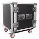 Seismic Audio 12 SPACE RACK CASE for Amp Effect Mixer PA DJ PRO with Casters