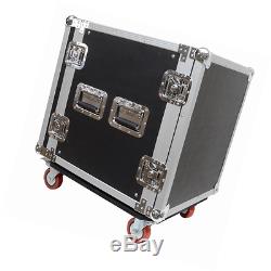 Seismic Audio 12 SPACE RACK CASE for Amp Effect Mixer PA DJ PRO with Casters