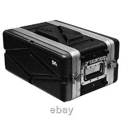 Seismic Audio SALWR4S Lightweight 4 Space Compact ABS Rack Case 4U PA D