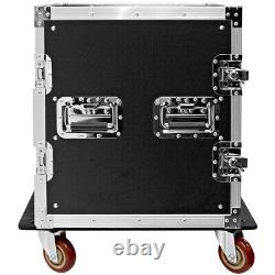 Seismic Audio SATAC12U Heavy Duty 12 Space ATA Rack Case with 4 Inch Casters
