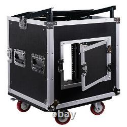Sound Town 10U DJ RackCase with13USlant Mixer Top Casters Locking Drawer STMR-10D2