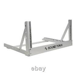 Sound Town 4U Aluminum 2-Post Desktop Open-Frame Rack, Angle Adjustable 2PF-4A