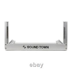 Sound Town 4U Aluminum 2-Post Desktop Open-Frame Rack, Angle Adjustable 2PF-4A