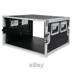 Sound Town 6U Rack Case, 6-Space with 17 Depth Plywood Metal Corners (STRC-6U)