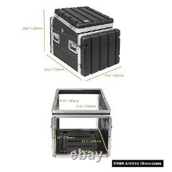 Sound Town 8U ABS Rack Case with Slant Mixer Top, 21 Depth, 10U Top (STMR-A10X8U)