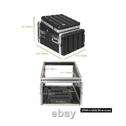 Sound Town Lightweight and Compact 6U ATA ABS Rack Case, with Slant Mixer Top