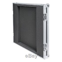 Sound Town Shock Mount 8U ATA Case with 17 Rackable Depth and Casters STRC-SP8U