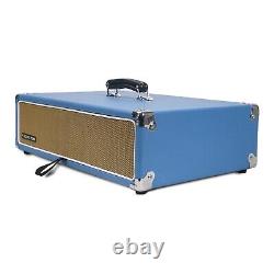 Sound Town Vintage 2U Amp Rack Case, 12.5 Depth, Beau Blue (STVRC-2BL)