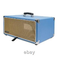 Sound Town Vintage 4U Amp Rack Case, 12.5 Depth, Beau Blue (STVRC-4BL)