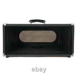 Sound Town Vintage 4U Amp Rack Case, 12.5 Depth, Dust Cover, Black (STVRC-4BK)