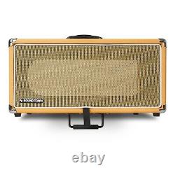 Sound Town Vintage 4U Amp Rack Case, 12.5 Depth, Dust Cover, Orange (STVRC-4OR)
