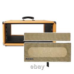 Sound Town Vintage 4U Amp Rack Case, 12.5 Depth, Dust Cover, Orange (STVRC-4OR)