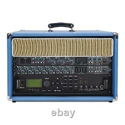Sound Town Vintage 6U Amp Rack Case, 12.5 Depth, Beau Blue (STVRC-6BL)